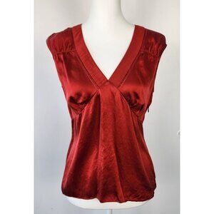 Vintage Old Navy True Y2K 100% Silk Red Baby Doll Top, Med, Valentine's Day